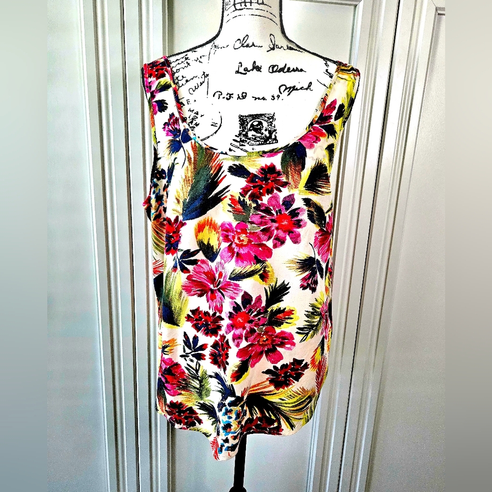 GAP Multicolor Floral Tank Top - Picture 1 of 5